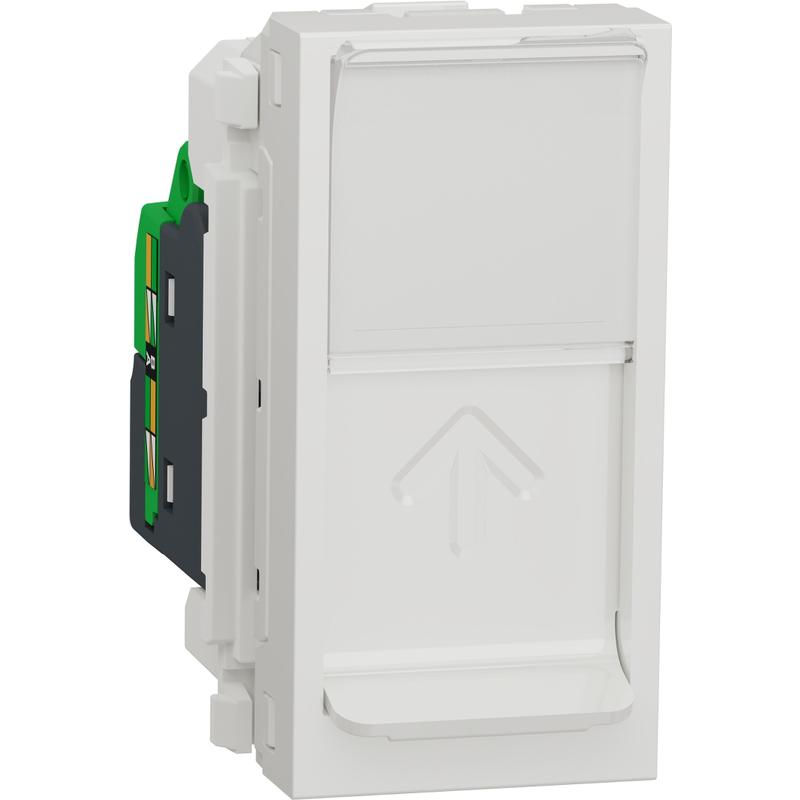 Schneider Electric NU341218 Unica - Zásuvka datová 1xRJ45 Kat.5e STP, 1M, Bílá