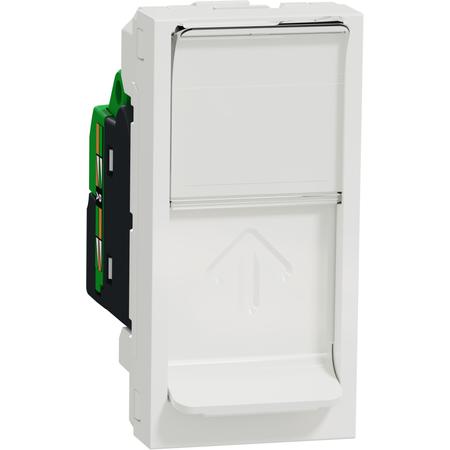 Schneider Electric NU341618 Unica - Zásuvka datová 1xRJ45 Kat.6 STP, 1M, Bílá