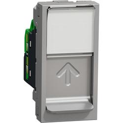 Schneider Electric NU344830 Unica - Zásuvka datová 1xRJ45 Kat.6A FTP, 1M, Aluminium