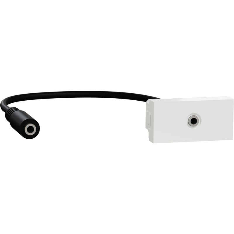 Schneider Electric NU343318 Unica - Mini jack audio 3,5 mm konektor, 1M, Bílý