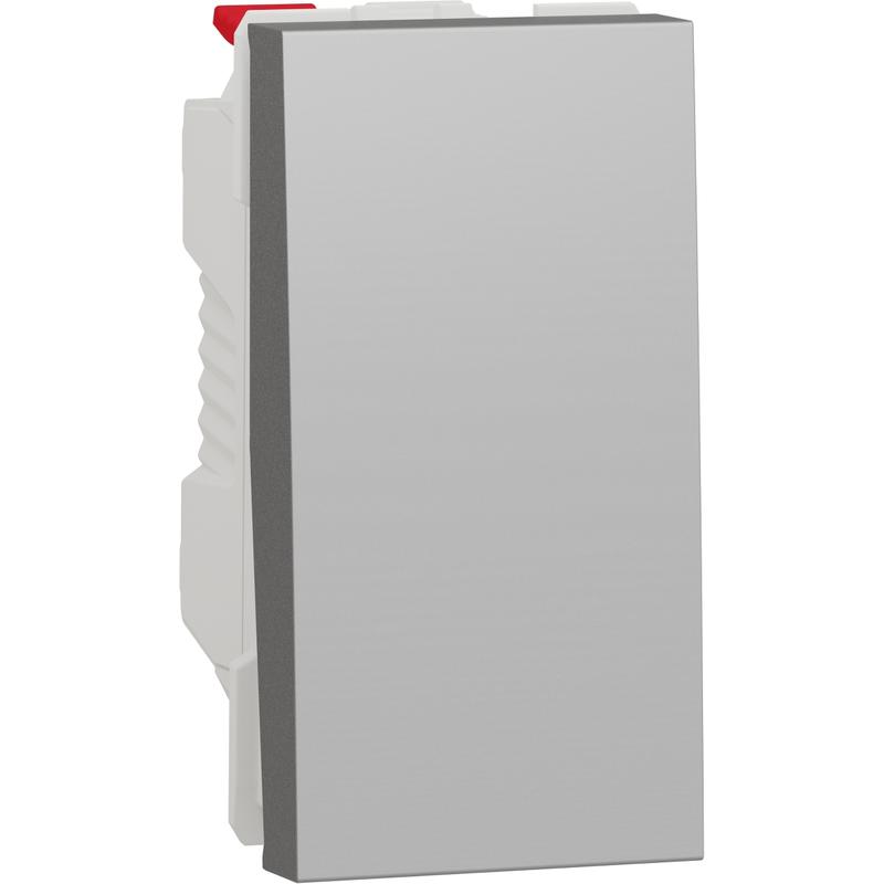 Schneider Electric NU310130 Unica - Spínač jednopólový řazení 1, 1M, Aluminium