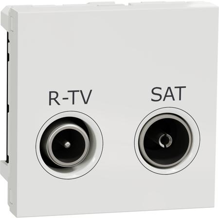 Schneider Electric NU345418 Unica - Zásuvka TV-R/SAT individuální 2 dB, 2M, Bílá