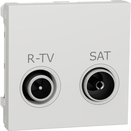 Schneider Electric NU345518 Unica - Zásuvka TV-R/SAT koncová 5,5 dB, 2M, Bílá