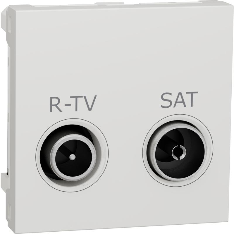 Schneider Electric NU345618 Unica - Zásuvka TV-R/SAT průběžná 11 dB, 2M, Bílá