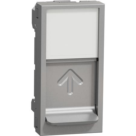 Schneider Electric NU946030 Unica - Centrální deska RJ45 Keystone 1M, Aluminium