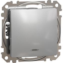 Schneider Electric SDD113111L Sedna D/E - Tlačítko 1/0So orientační kontrolka, Aluminium