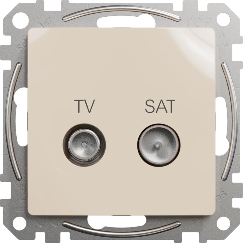 Schneider Electric SDD112471S Sedna D/E - TV SAT zásuvka koncová 4dB, Béžová