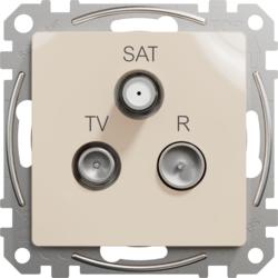 Schneider Electric SDD112484 Sedna D/E - TV-R-SAT zásuvka průběžná 7dB, Béžová