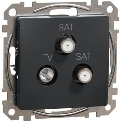 Schneider Electric SDD114481S Sedna D/E - TV-SAT-SAT zásuvka koncová 4dB, Antracit