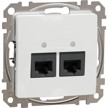 Schneider Electric SDD111462 Sedna D/E - Datová zásuvka 2xRJ45 kat. 6 UTP, Bílá