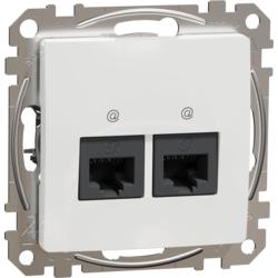 Schneider Electric SDD111467 Sedna D/E - Datová zásuvka 2xRJ45 kat. 6A UTP, Bílá