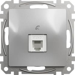 Schneider Electric SDD113491 Sedna D/E - Telefonní zásuvka 1xRJ11, Aluminium