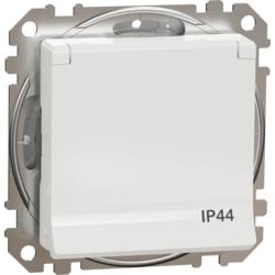 Schneider Electric SDD211014 Sedna D/E - Zásuvka 230V 16A IP44 bezšroubová, Bílá