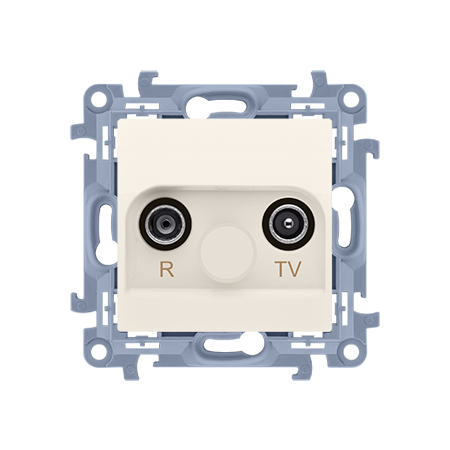 Simon CAK.01/41 Anténní zásuvka R-TV koncová oddělená útlum:1dB krémová