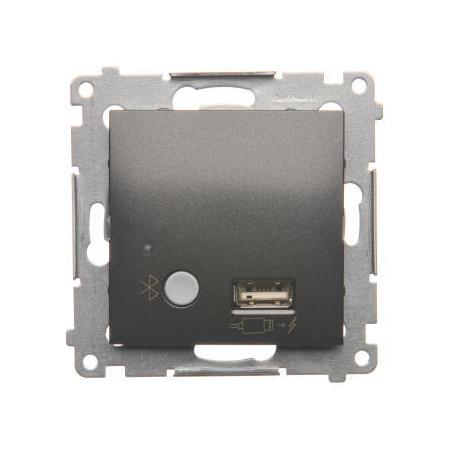 Simon D7501385.01/48 Bluetooth přijímač s USB nabíječkou antracit, metalizovaná