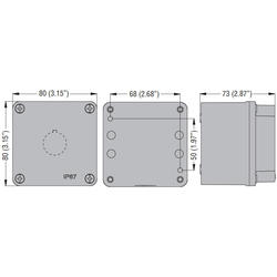 LOVATO Electric LPZM1E5 GREY/YELLOW METAL CONTROL STAT. 80X80X73