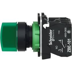 Schneider Electric XB5AK133M5 Ovládač otočný prosvětlený s LED, 1 Z + 1 V, 230 V, zelený